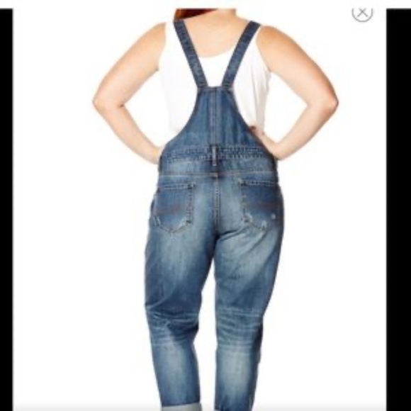 City Chic Over it all Overalls denim with distressing - Picture 2 of 11